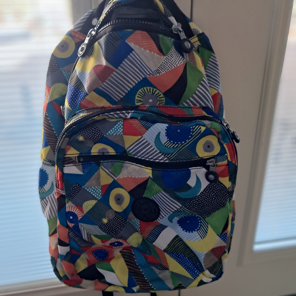 Kipling Multicolor Geometric Backpack - image 1